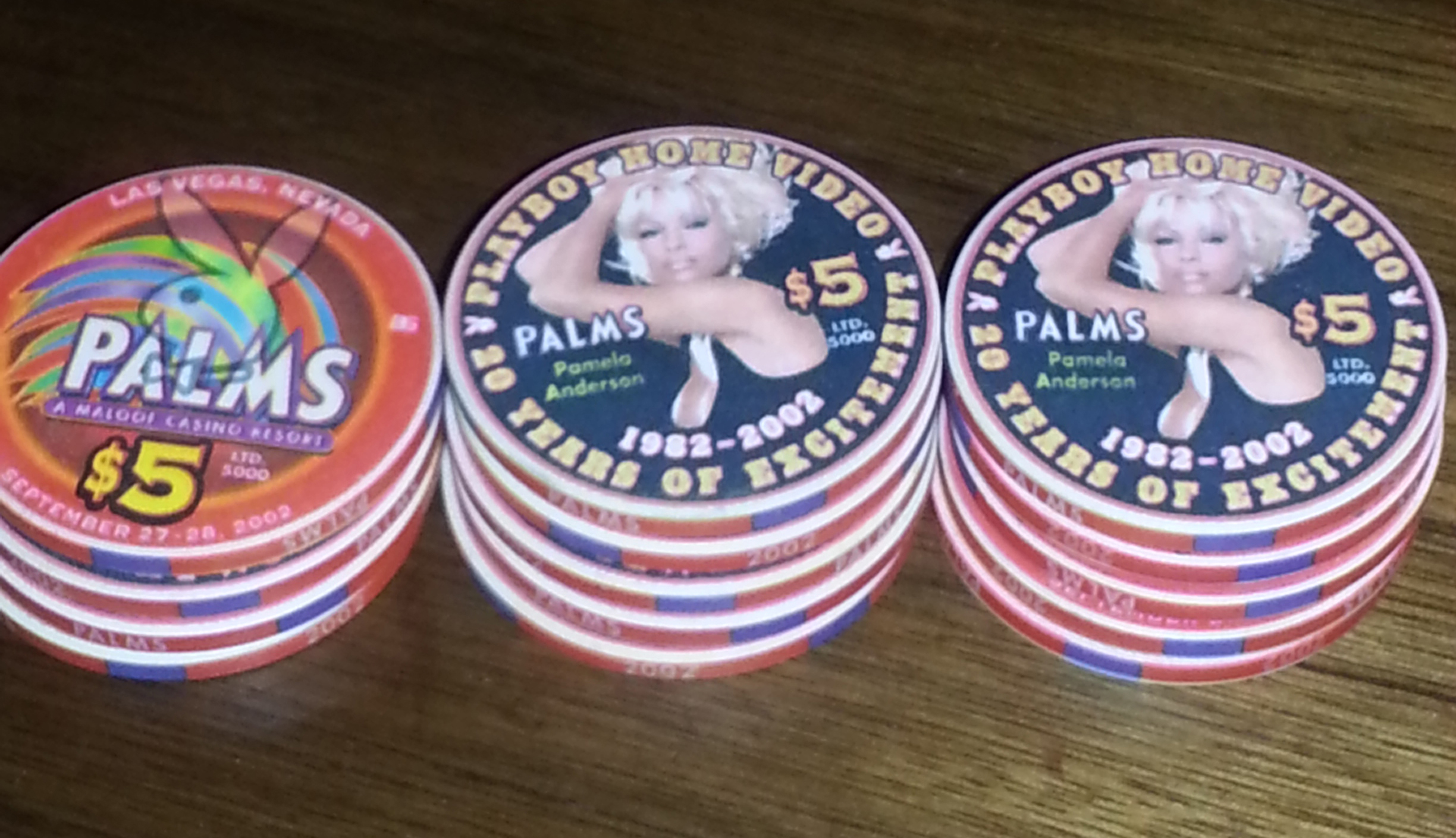 Pamela Anderson $5 Palms Chips from 2002